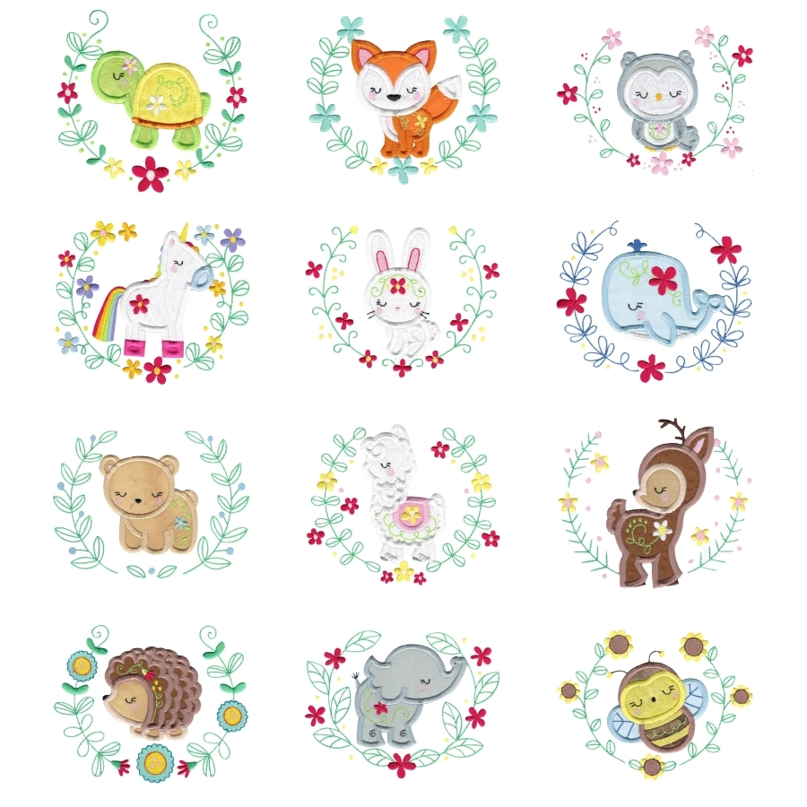 906 Applique Animal Laurels