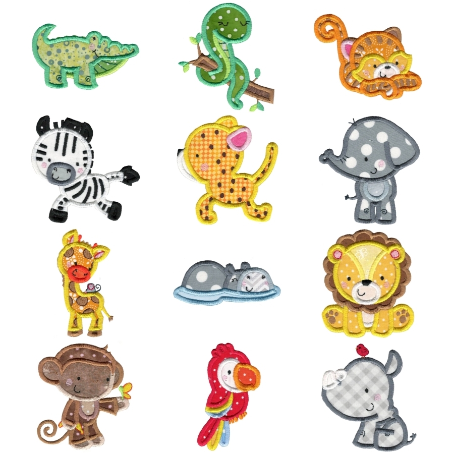 944 Jungle Animals Applique