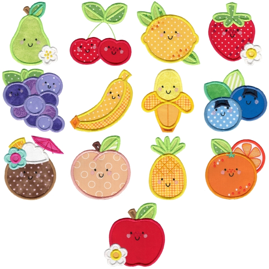 971 Happy Fruit Applique