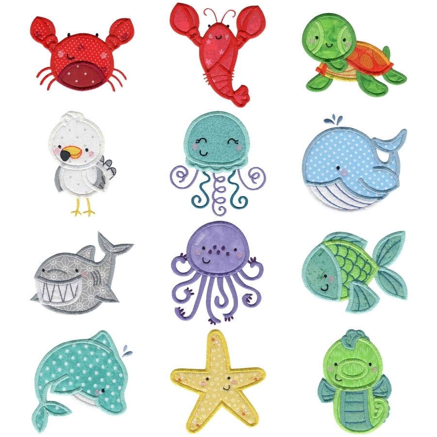 Sea Creatures Three Applique