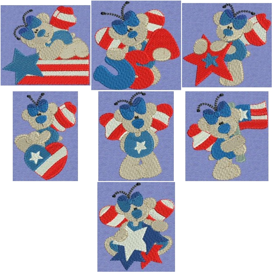77 Patriotic Butterfly Bears