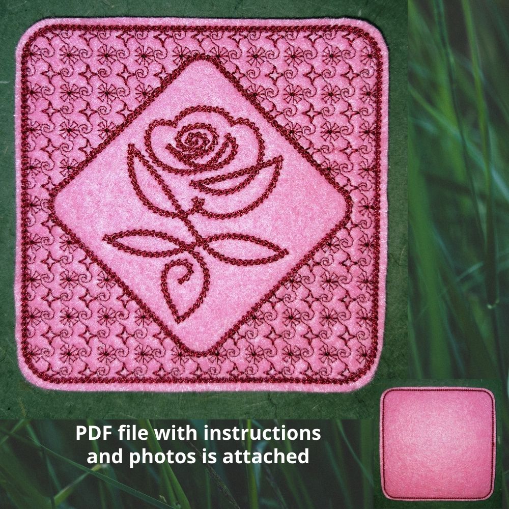 ITH Coaster Rose