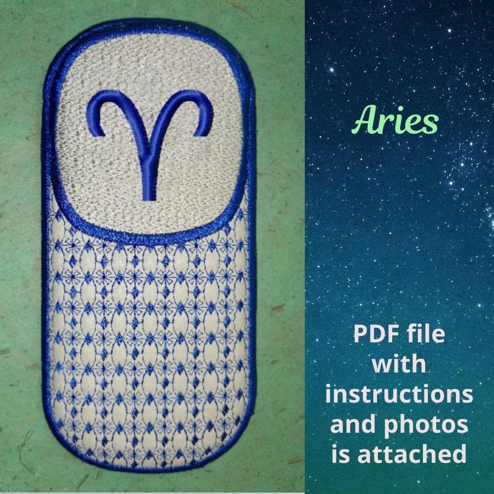 ITH Trapunto Glasses Case, Aries