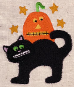 Prim Cat with Pumpkin 2