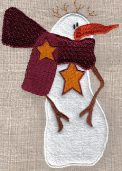 Applique Star Snowman