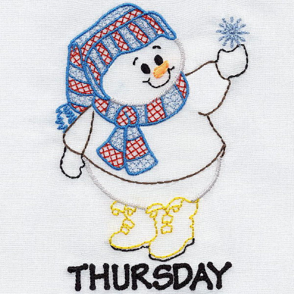 Snowmen For Tea Towels-3