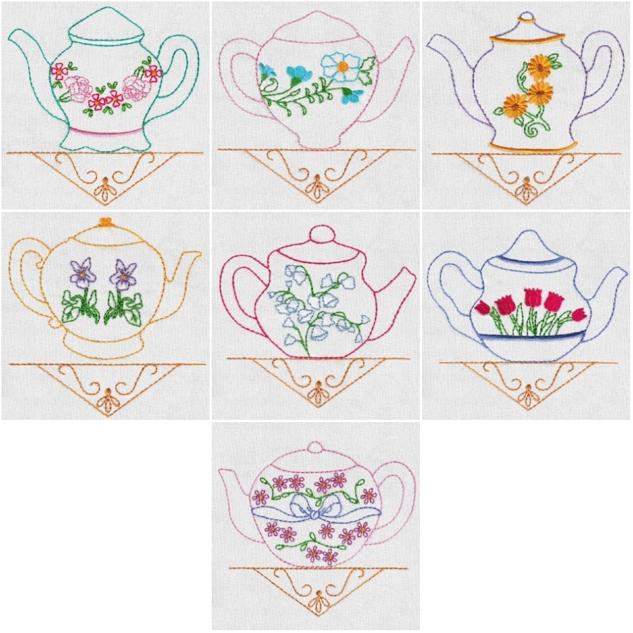 Floral Teapots