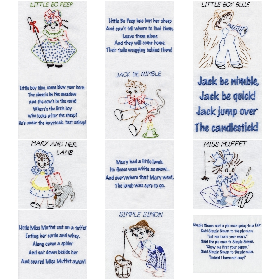 Nursery Rhymes Crib Spread