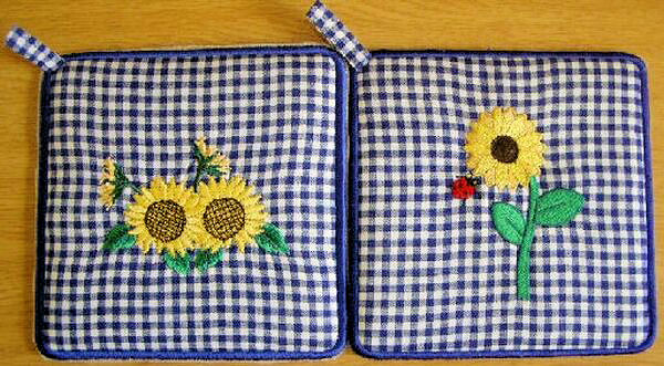 Sunflowers and Potholders 6X8-3