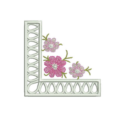 Cosmos and Tatted Cutwork Lace Runner -4