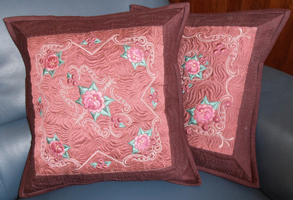 Silk Rose Cushions -4