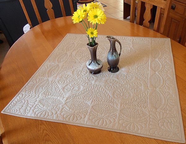 Quilted Wholecloth Table Topper -3
