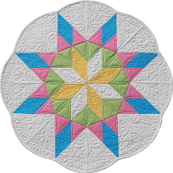Quilted Round Table Topper -3