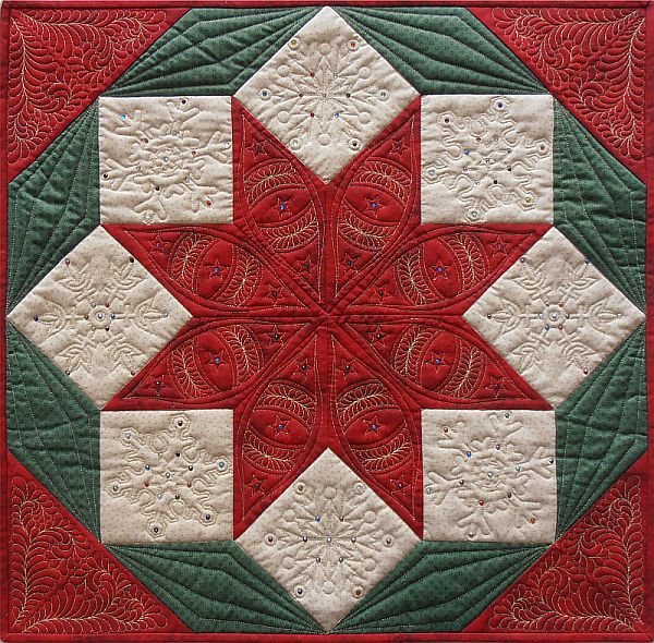 Quilted Christmas Star Table Setting -3