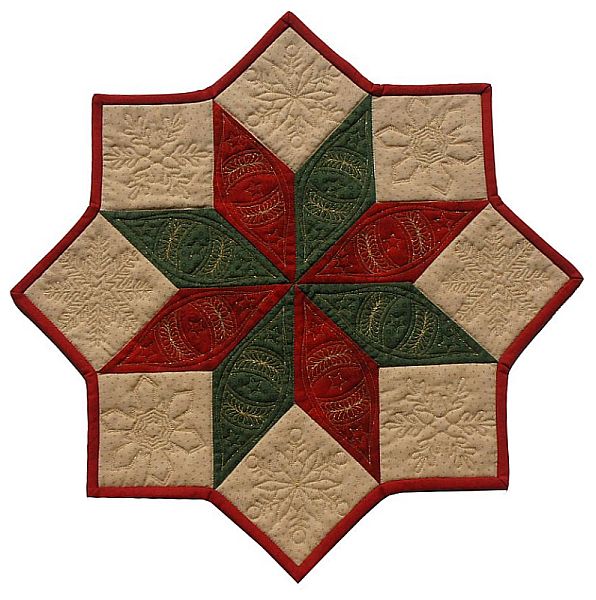 Quilted Christmas Star Table Setting -4