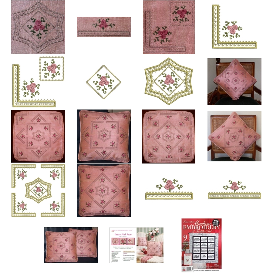 Pretty Pink Rose Cushions 
