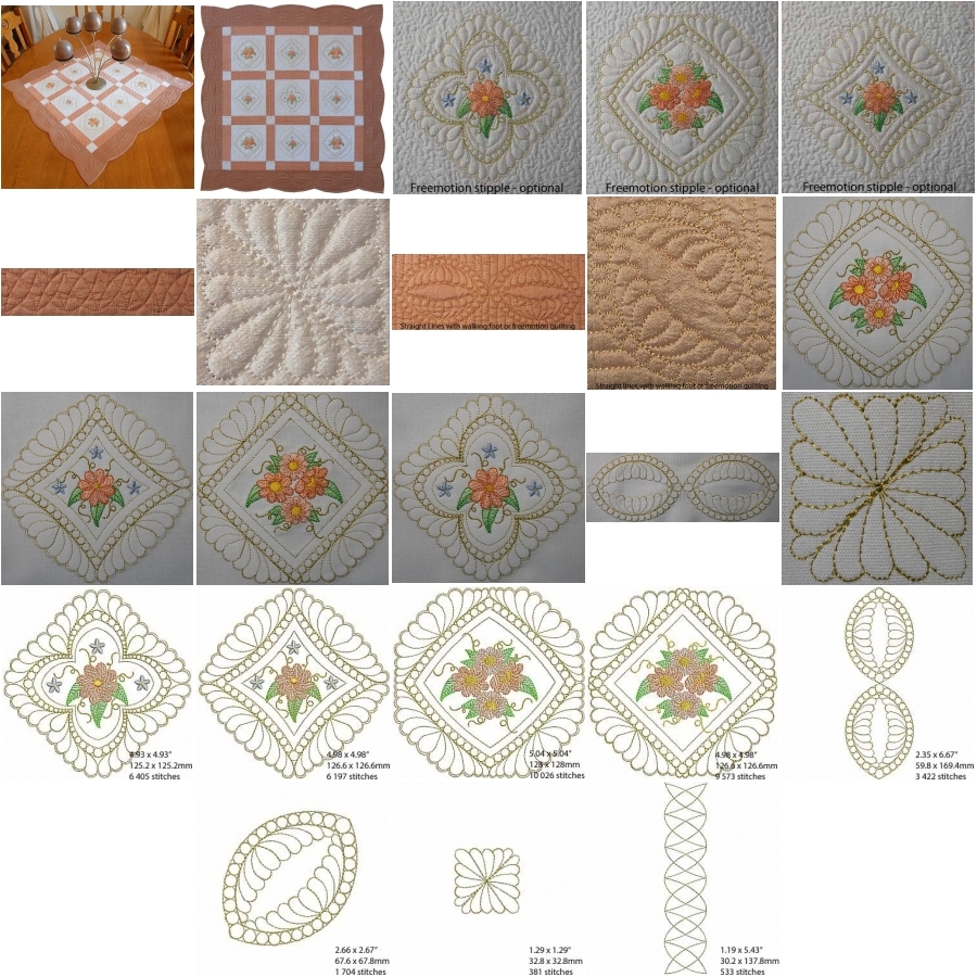 Pearls and Feathers Table Topper 