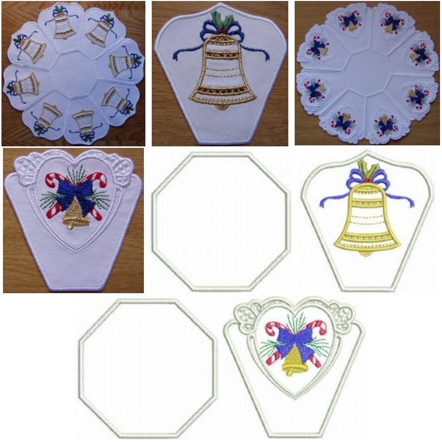 Christmas Doilies 4x4