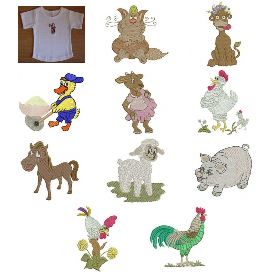 Cute Farm Animals 4x4