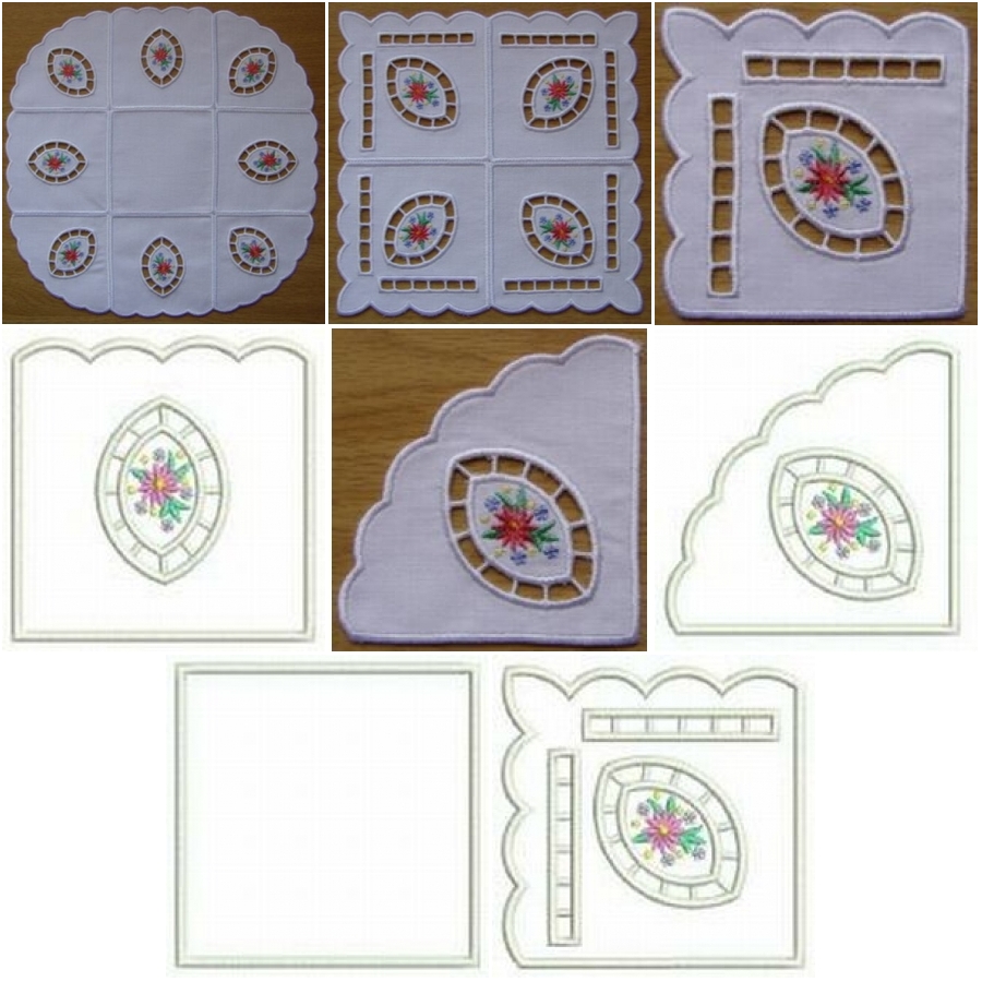 Cutwork and Daisy Runner 4x4