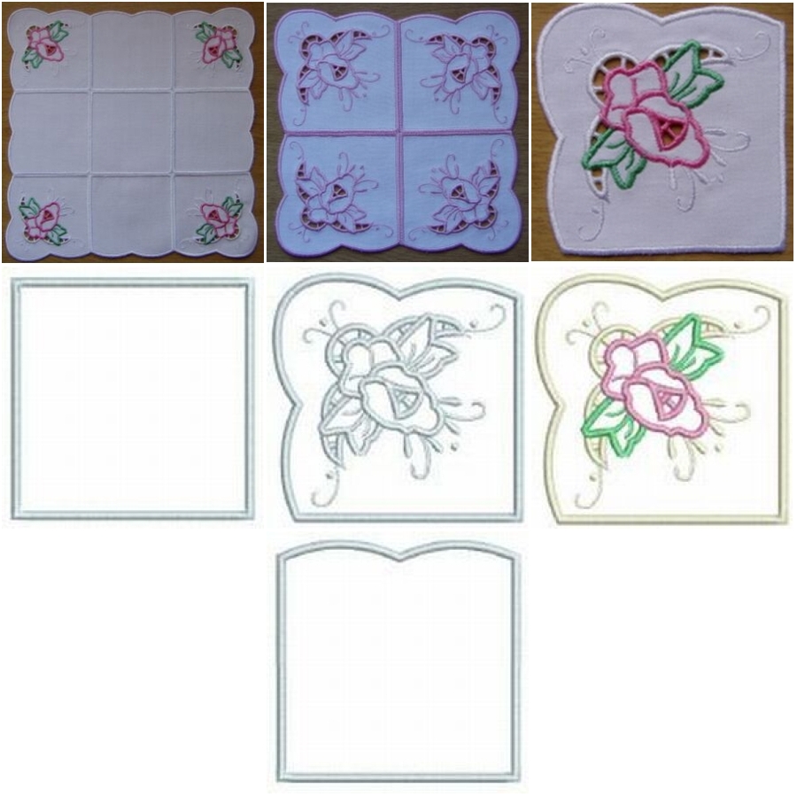 Floral Cutwork Runner 4x4