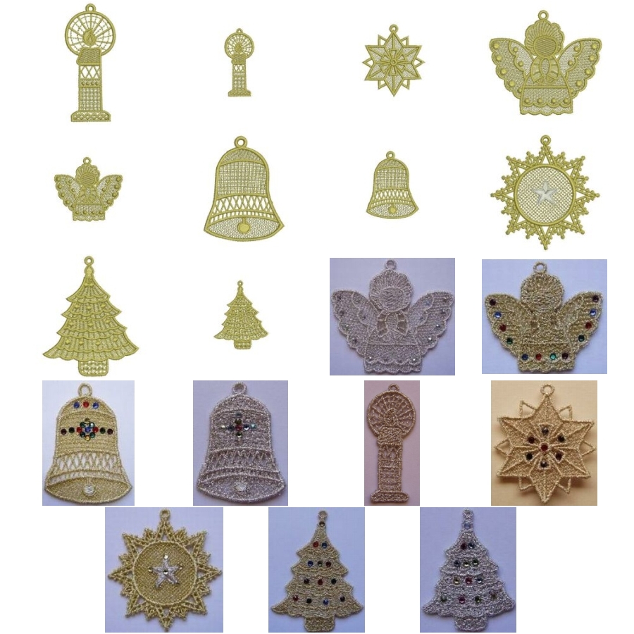 Sparkling Lace Decorations 4x4