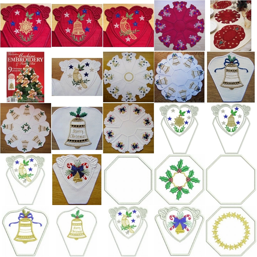 Christmas Doilies Combo 5x7