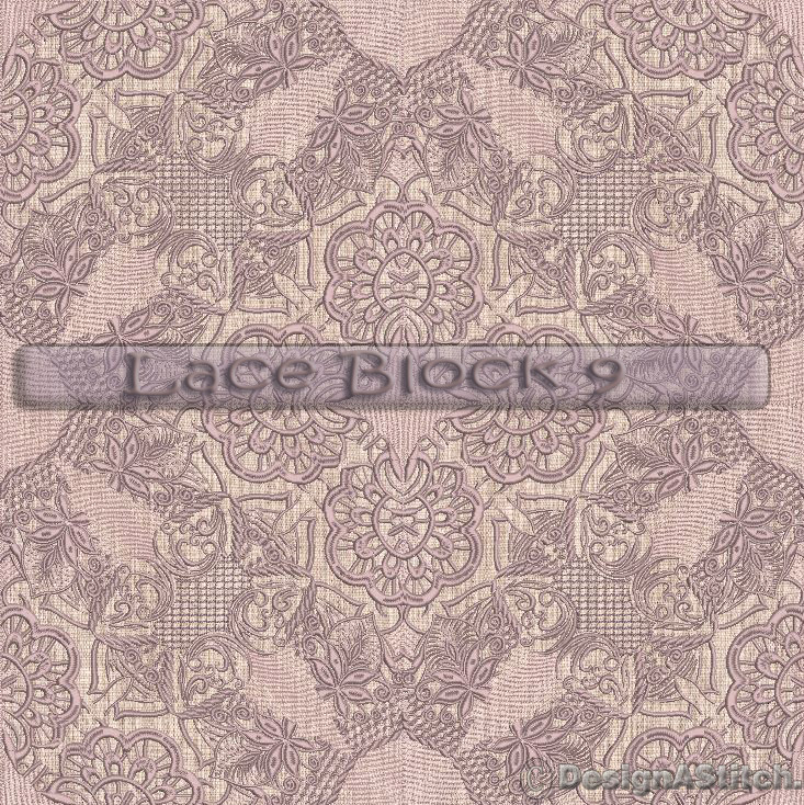 Dass00101097-9 Single Lace Quilt Block