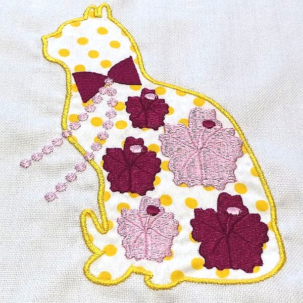 Cats and Flowers Applique -3