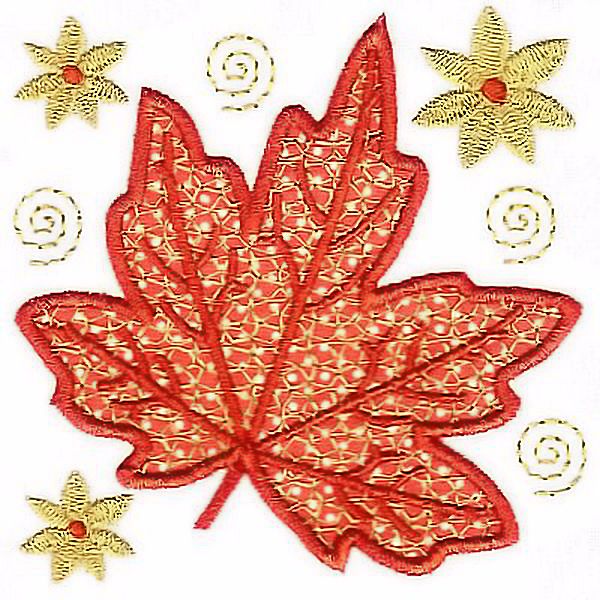 Elegant Applique Leaves -7