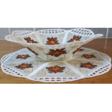 Poinsettia FSL Bowl & Doily -5