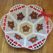 Poinsettia FSL Bowl & Doily -6