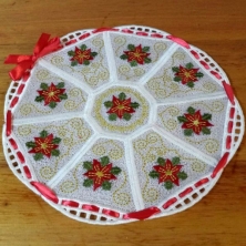 Poinsettia FSL Bowl & Doily -7