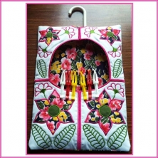 Floral Applique Laundry Pegs Bag -6
