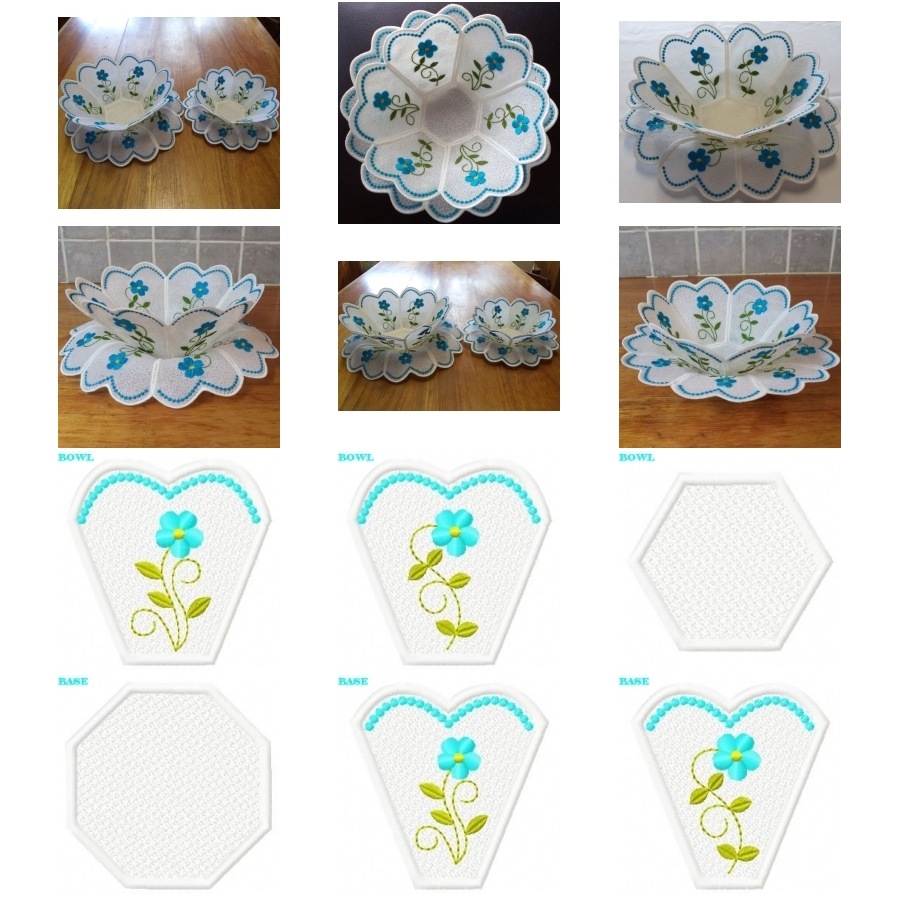 FSL Forget-Me-Not Bowl & Complimenting Base. 