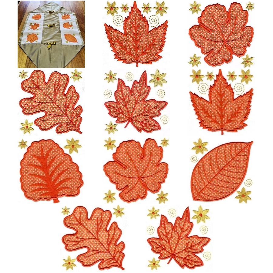 Elegant Applique Leaves 