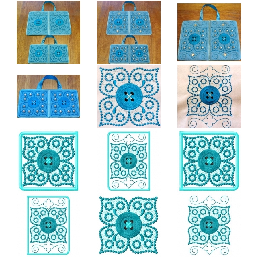 ITH Button Flower Potholders
