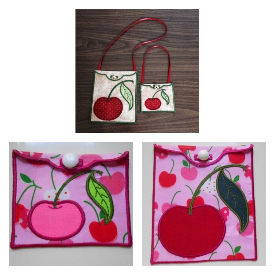 ITH Cherry Applique Bags 