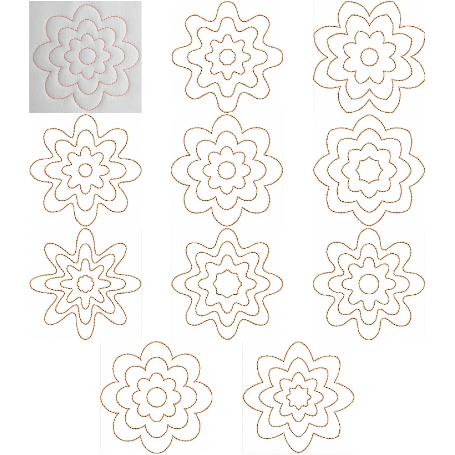 Floral Quilt Blocks 1