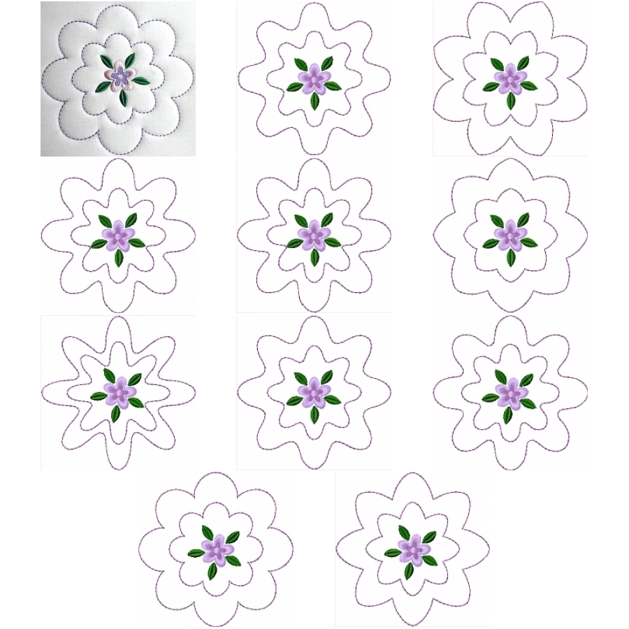 Floral Quilt Blocks 3