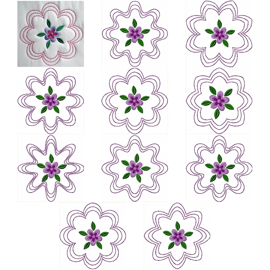 Floral Quilt Blocks 5