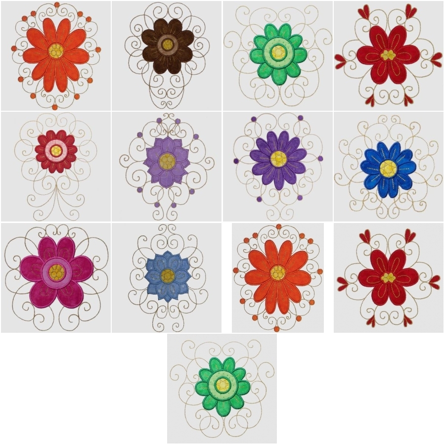 Applique Deco Flowers 
