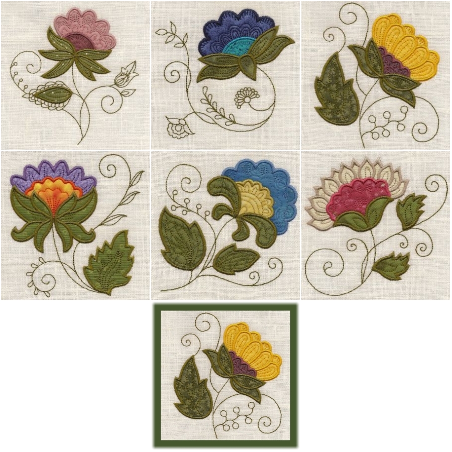 Applique Jacobean Elegance