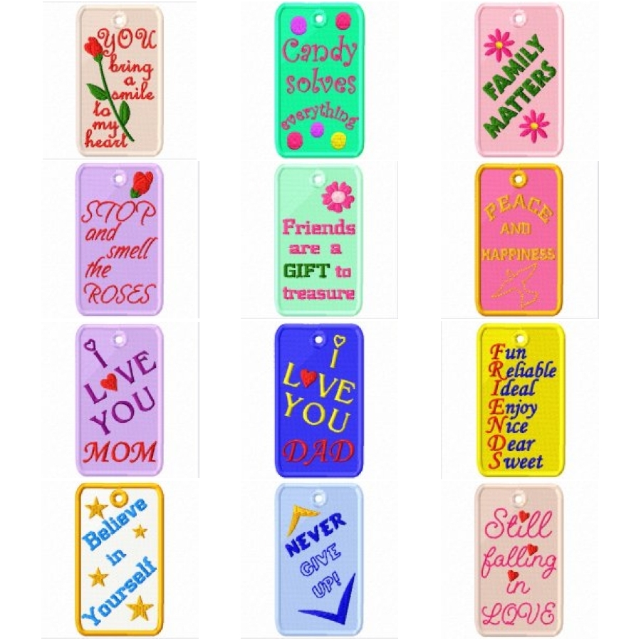 Message Tags-Key Chains-Bookmarks