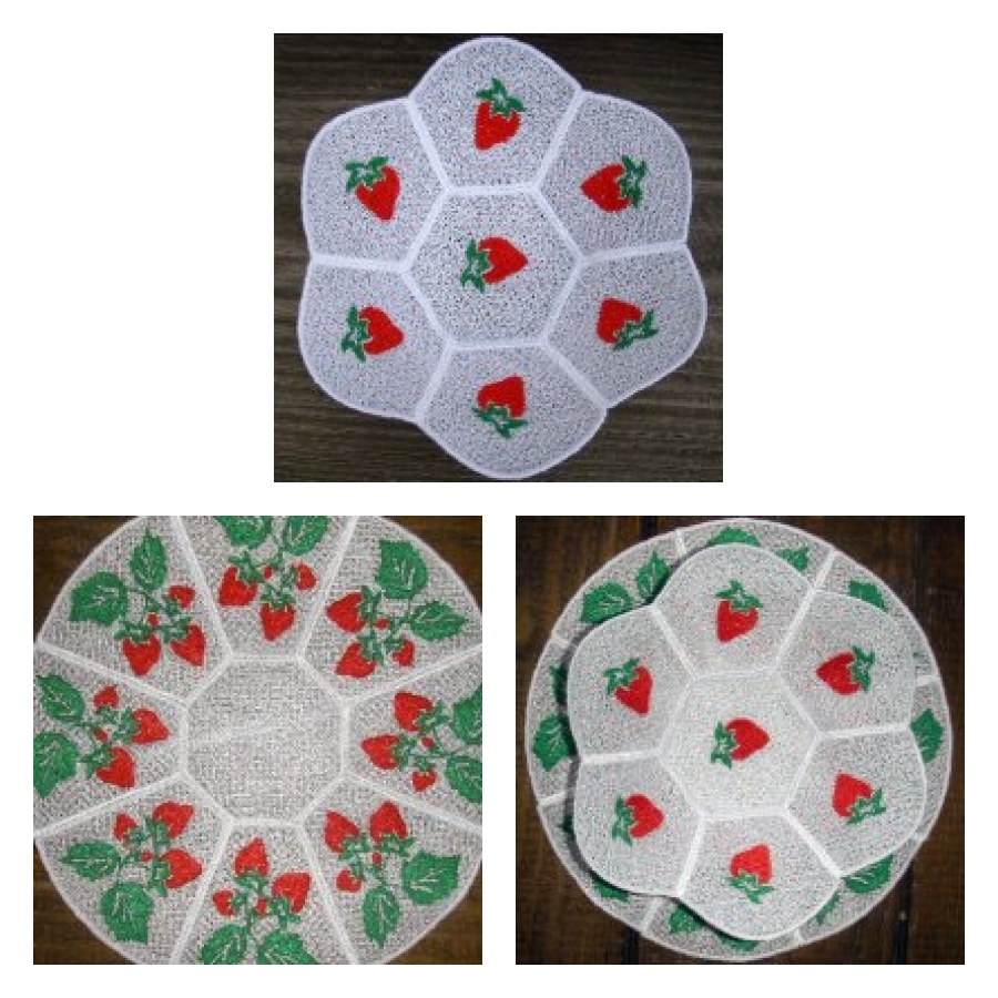Strawberry Bowl and Doily