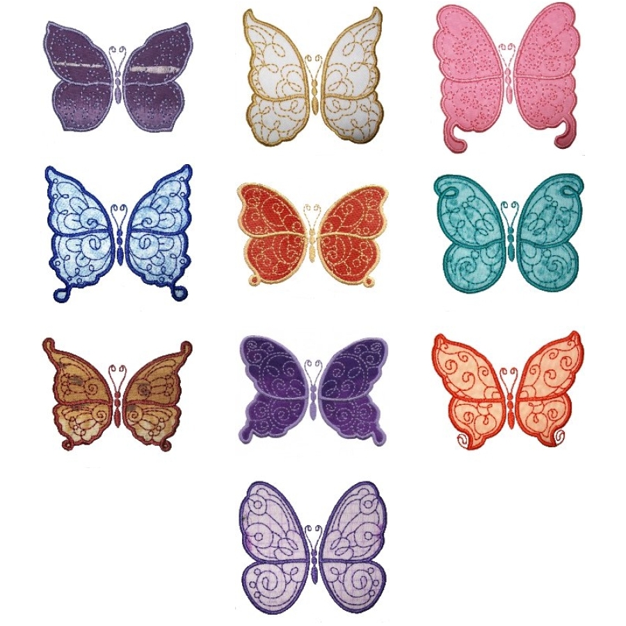 Applique Lacy Butterflies