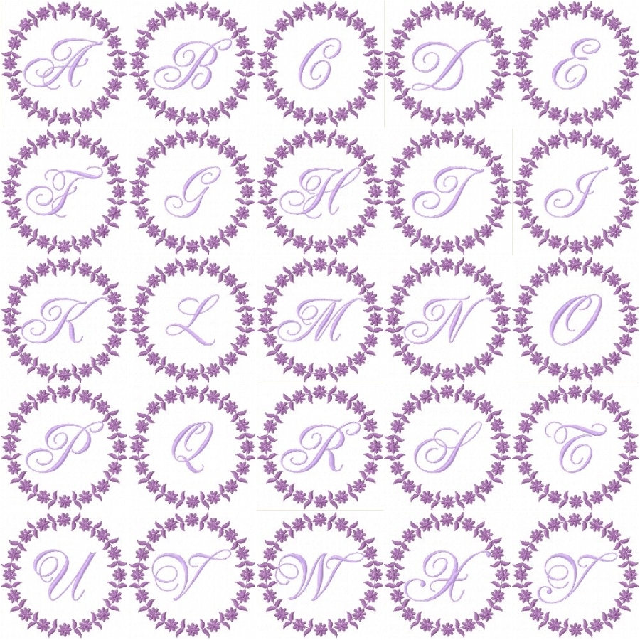 Floral Frame Alphabet