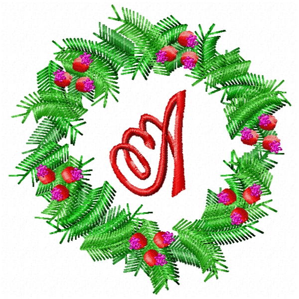 Christmas Wreath Alphabet -7