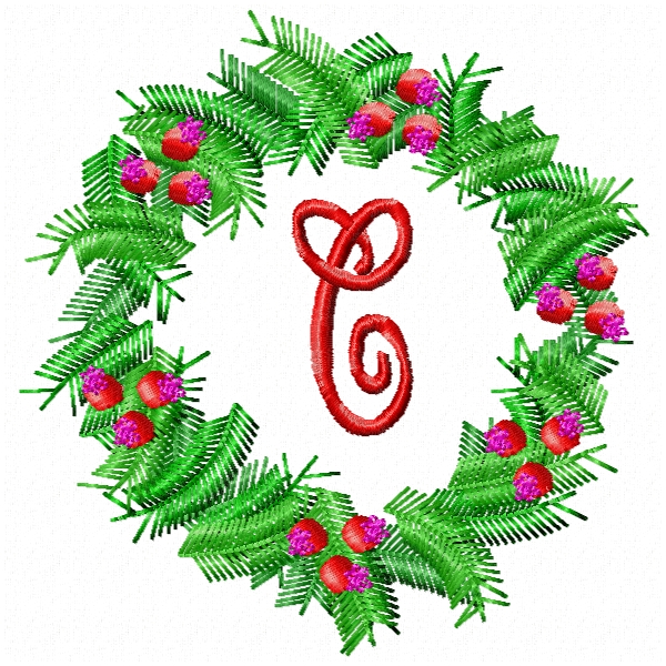 Christmas Wreath Alphabet -9