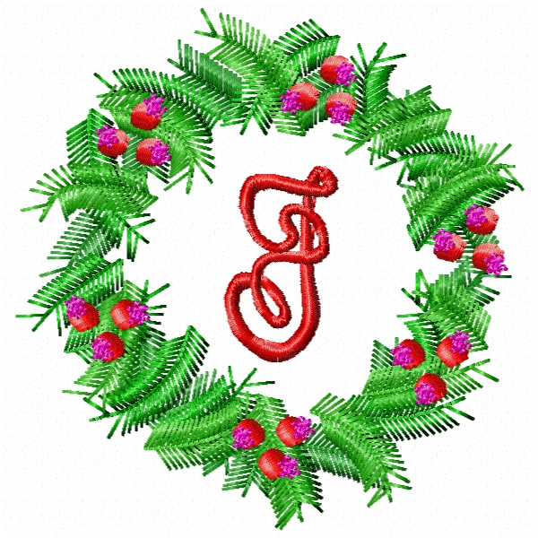 Christmas Wreath Alphabet -12
